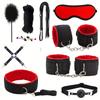 BDSM Bed Restraint Toys - 11-piece Couple Restraint Set Strange Toys with Nipples Handcuffs Collars Ankles Cuffs and Eye Masks