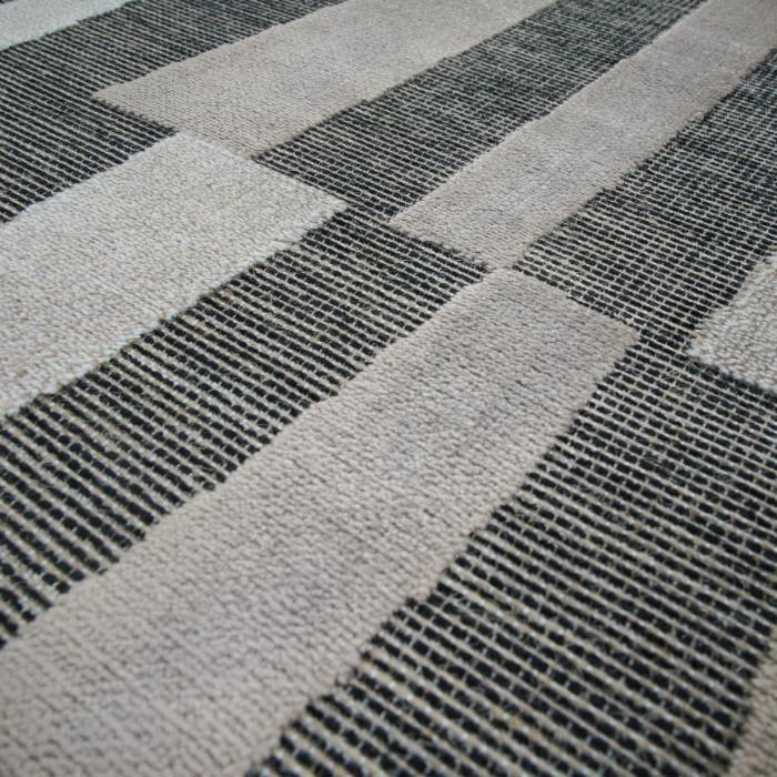 Modern Brown Relief Rug 160x230