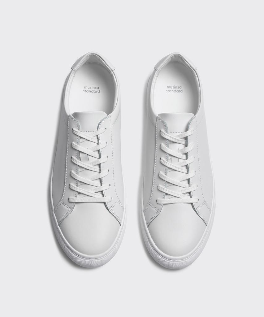 Musinsa Standard Height-Increasing Leather Court Sneakers Mark 2 [White]