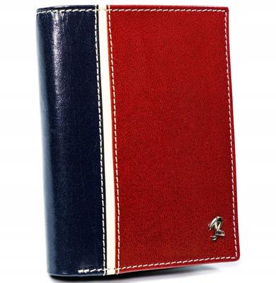 Vertical, Two-tone Men's Wallet Made of Genuine Leather - Rovicky