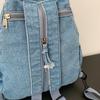 Stor Kapacitet Denim Ryggsäck Multifunktionell Bröstväska Dam Axel Crossbody Väska