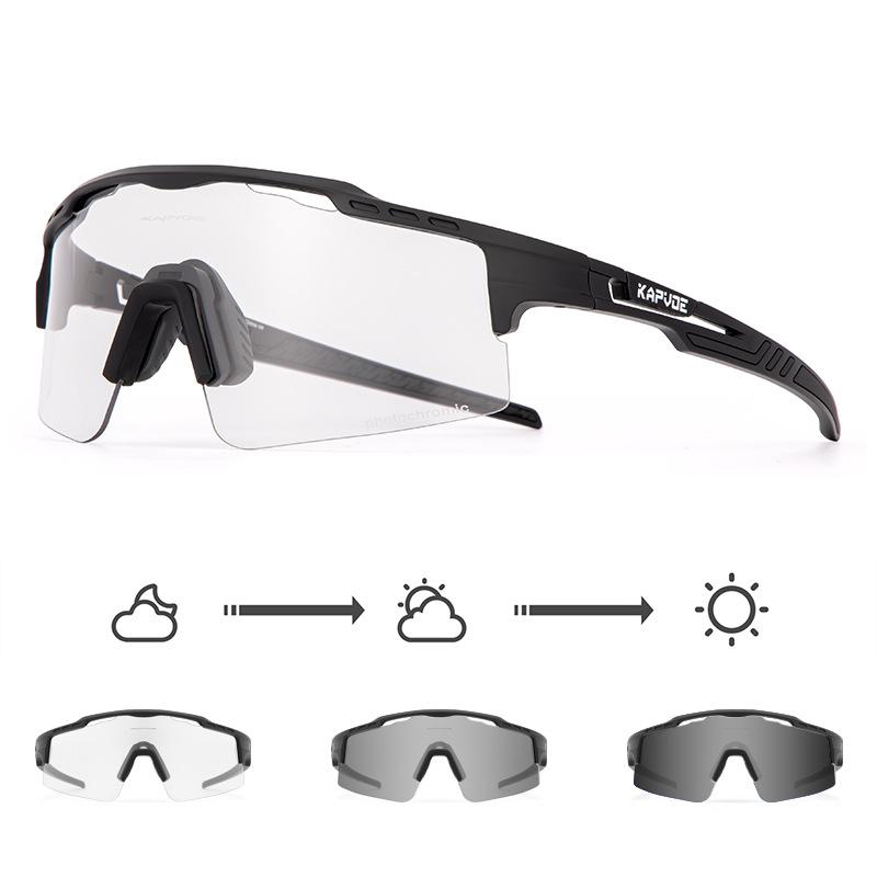 kapvoe New Color-Changing Anti-Fog Cycling Glasses Outdoor day and night dual-use windproof goggles Sports Cycling Glasses TK75-PHFW-1L-01