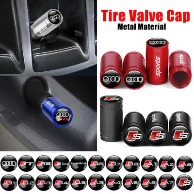 3D Metal Auto Tire Valve Caps Dustproof Car Truck Motocycle Bike Tyre Wheel Stem Air Valve Dust Cover For 4IYEJ RS SLINE QUATTRO