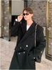 Men's Autumn/Winter 2025 Trendy Woolen Lapel Trench Coat - Scruffy Cool Mid-Length Outerwear