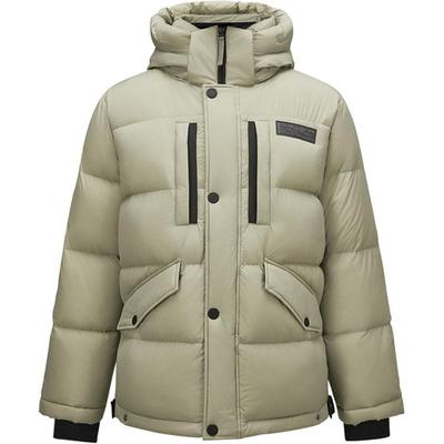 Go Therm360 Ultras Color Block Versatile Warm Hooded Long Sleeve Down Jacket Men Outerwear Laurel-Oak Gray L424M032-04AU