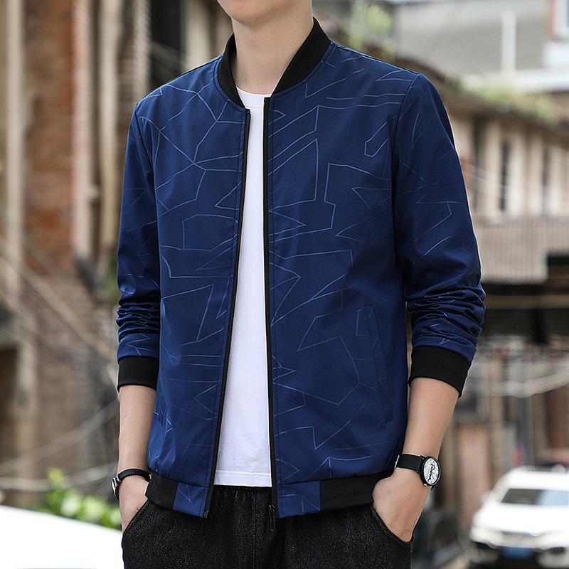 New Jacket Men's Thin Stand-up Collar Jacket Youth Jacket Zipper Jacket Business Jacket Top Jacket