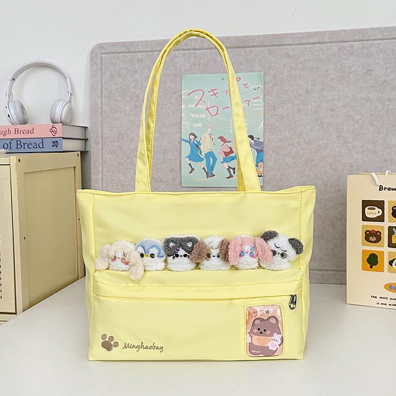School bag Korean version ins2025 summer shoulder bag simple leisure large capacity commuter Mori versatile school bag