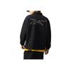 Reebok Minimalist Fashion Sports Woven Stand Collar Zip Brand Logo Printed Long Sleeve Jacket Unisex jackets Black 24FRM111UGH0