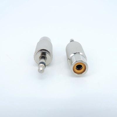 1/5/10pcs Metal 3.5mm Jack Converter 3.5 Male Mono Plug To RCA Female Audio Connector Converter To AV Female Computer Audio