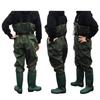 UPstore Waders Fishing Long Body Nylon Waders Boots Chest High Waders Waterproof Pants with Pocket Radial Sole Easy To Put On and Take Off Green Size