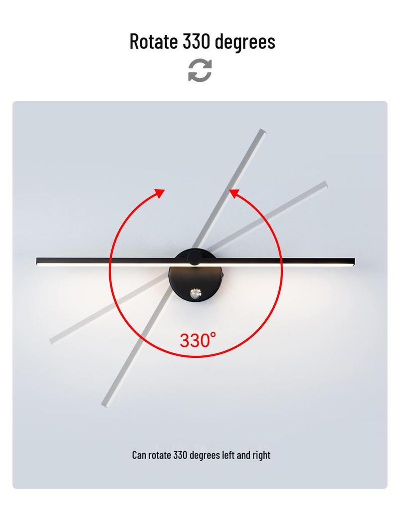 Kreative LED-Wandleuchte für Schlafzimmer und Spiegel – 300° drehbare Dekorationsleuchte
