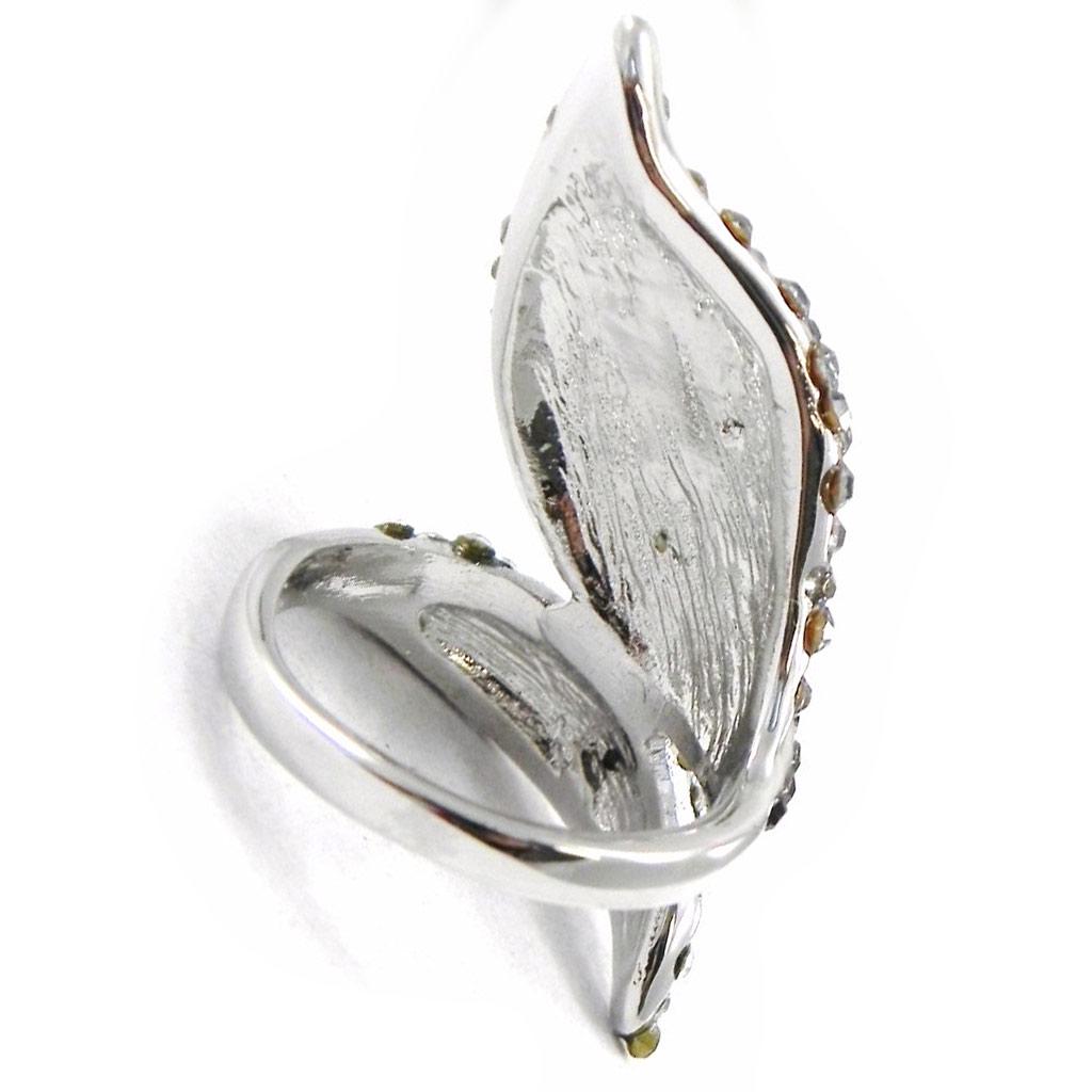 Designerring 'Sissi' gråvit