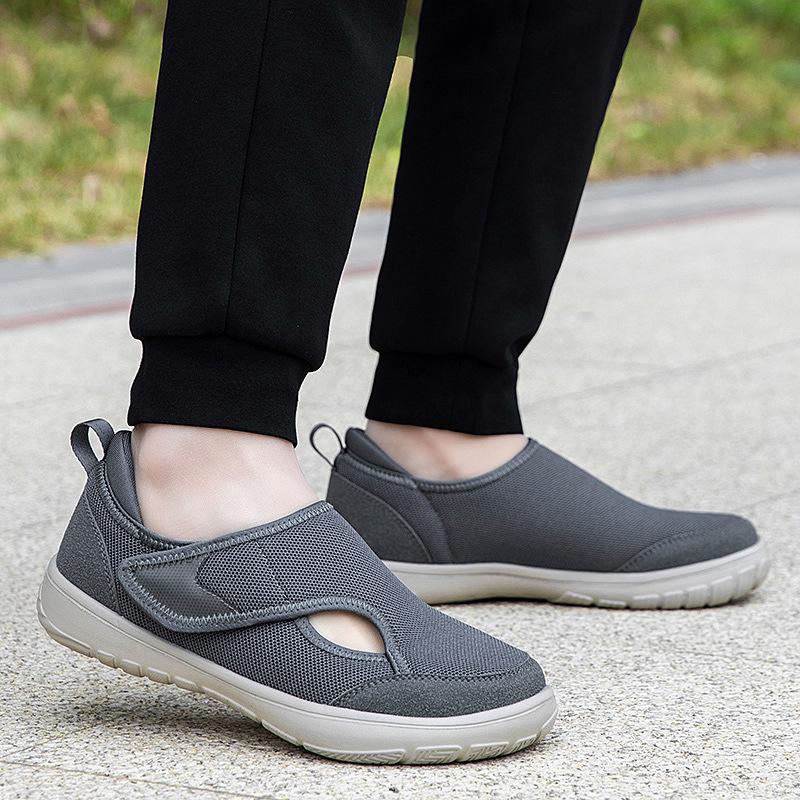 Elderly Lightweight Velcro Summer Mesh Shoes for Walking and Rehabilitation