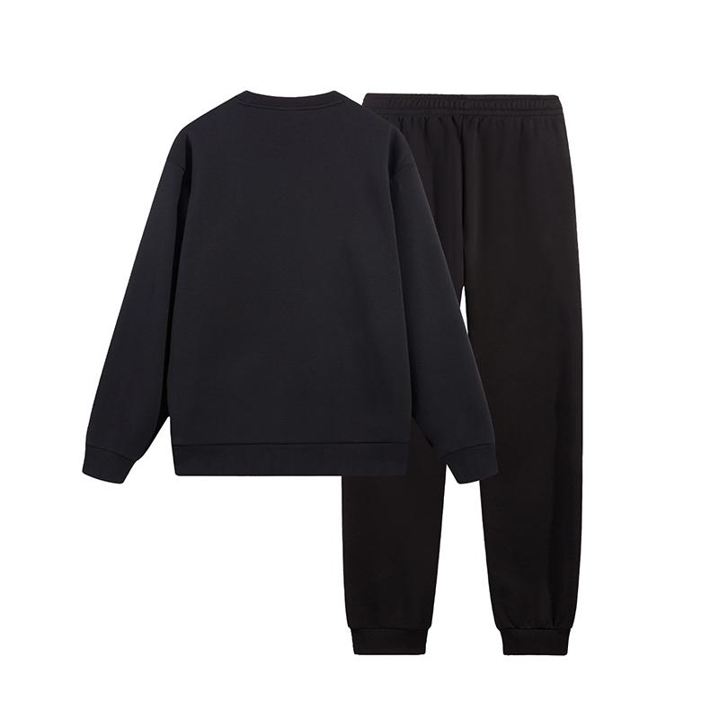 Li Ning Breathable Simple Versatile Crew Neck Sweatshirt Set Men Sweatshirt Set AWEV061-1