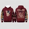 Vintage Camo Deer Hunting Print Parent-Child Long Sleeve Hoodie Casual Independence Day 4th of July Sweatshirt Tops Streetwear