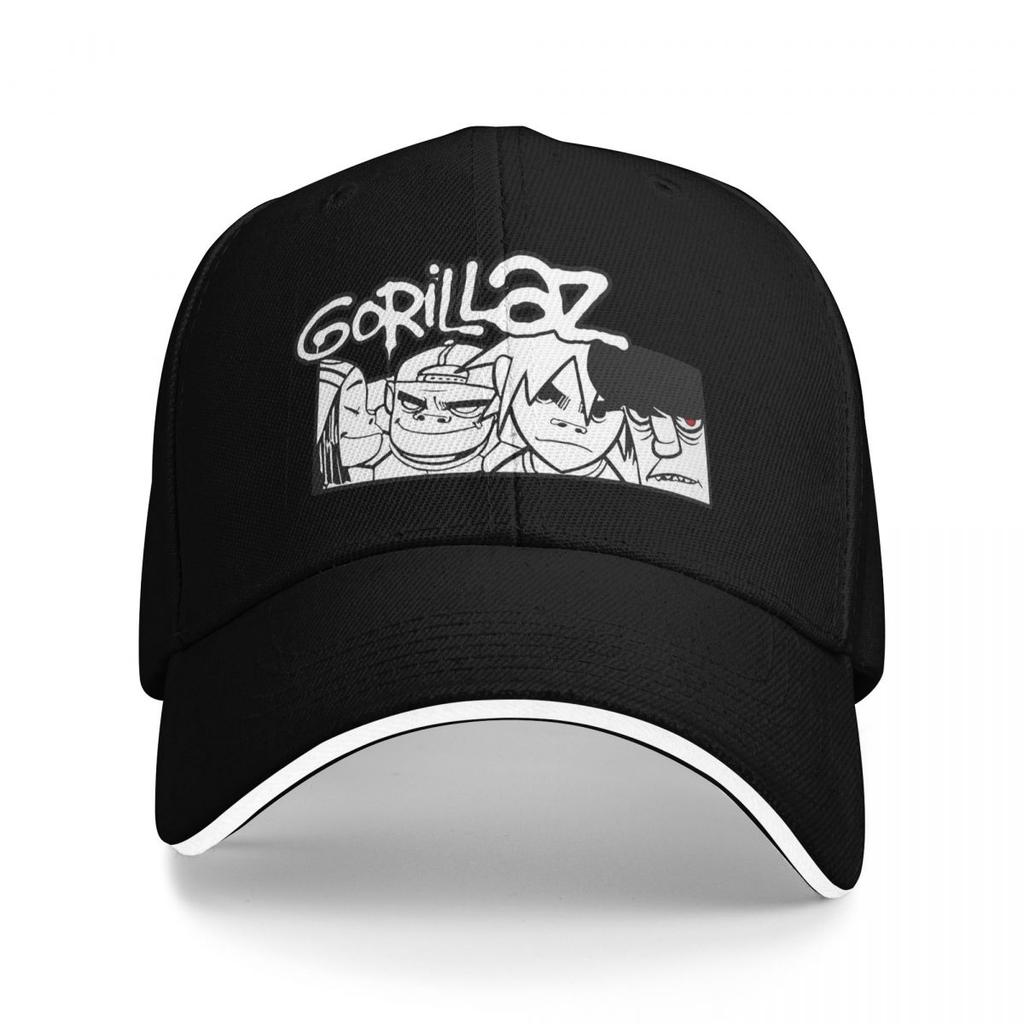 Gorillaz Punk Rock Band Baseballkappen Snapback Baseballmützen Atmungsaktiv Lässig Kappe Outdoor Unisex