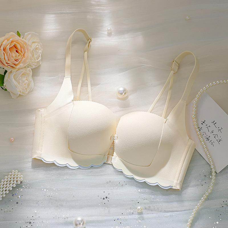 Front Buckle Beautiful Back Underwear Women's Small Breasts Show Large Gathering Anti-sagging No Steel Ring Sexy Non-marking Pull Adjustment Bra Cover