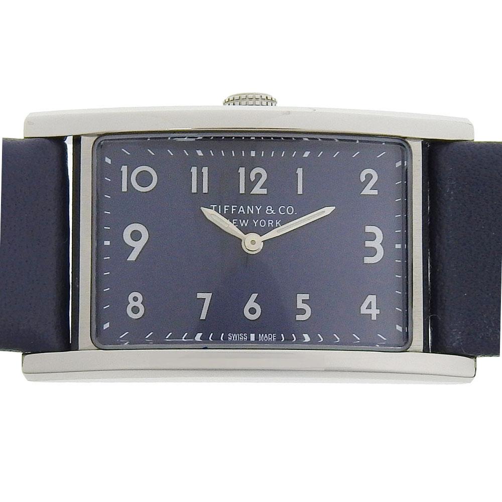 

TIFFANY&Co. East West Watches grayDial Stainless Steel/Embossed Leather Quartz Analog display Women Used