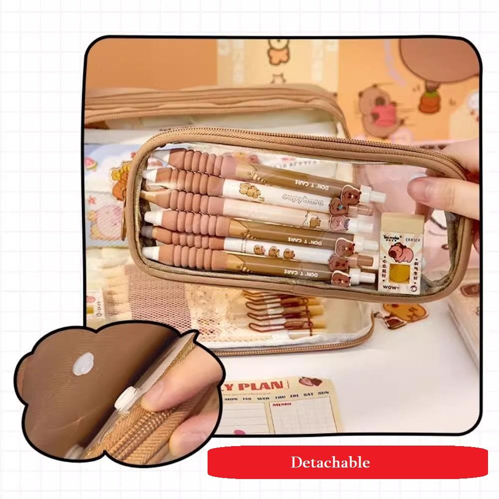 Multi-layer, Large-capacity Pencil Case [10 Layers, Detachable] with Accessories Included.