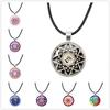 Klassische Yoga Mandala Seilkette Glas Anhänger Halsketten Om Symbol Zen Buddhismus Retro Handgemacht Yoga Für Frauen Geschenk Schmuck