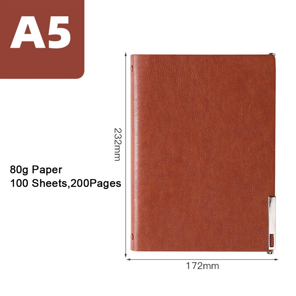 

(Логотип можно выгравировать) Высококачественный кожаный блокнот формата А5, деловой блокнот с перекидными листами, студенческий предметный блокнот, дневник, протоколы рабочих совещаний, A5