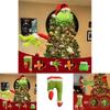 Charming Grinch Christmas Decorations Furry Green Leg And Head Tree Ornament Set