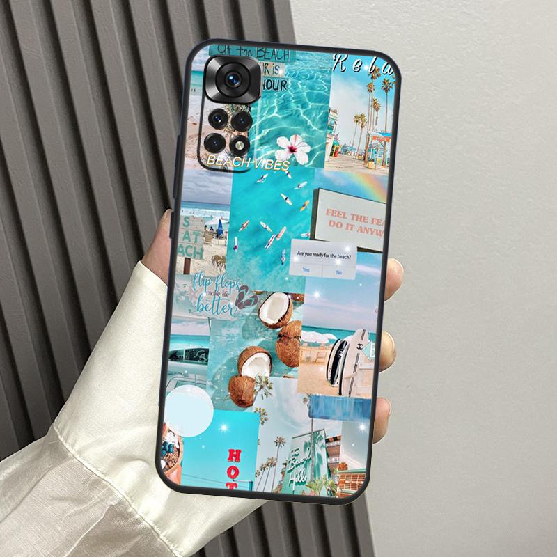 Beach Vibes Case For Xiaomi Redmi Note 13 14 Pro 12 11 10 15 Pro Plus Redmi 14C 13C 15C 10C 12C 15 Funda