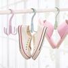 360 Degrees Rotated 4 Hooks Plastic Hanger Handbag Holder Shelf Rack Organizer