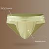 Men Briefs Mid-rise Elastic Waistband Solid Color U-Convex Panties High Elasticity Soft Breathable Slim Fit Underwear