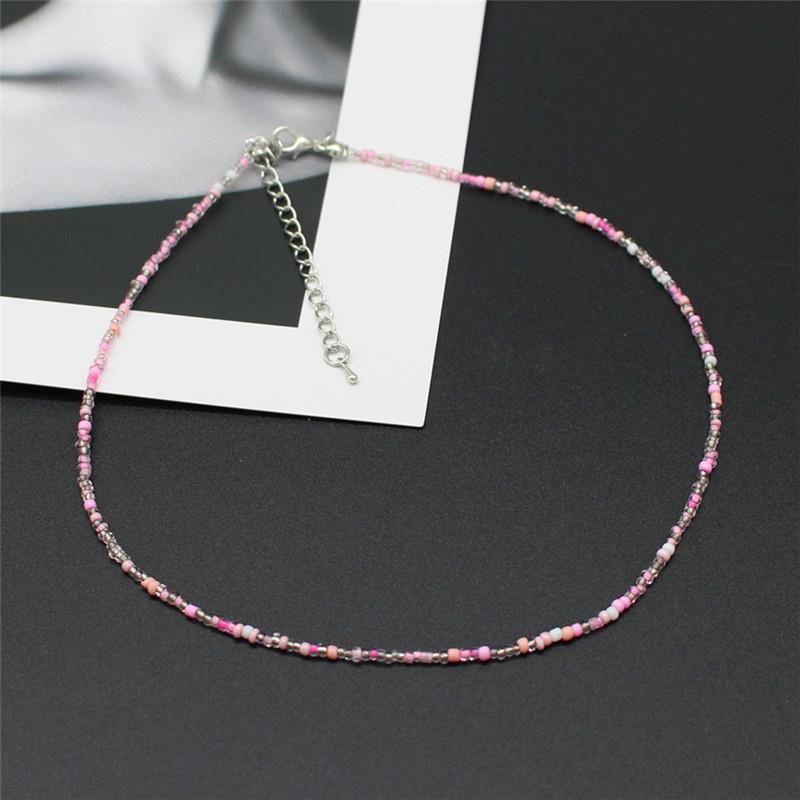 New Korean Sweet Colorful Chokers Collar Boho Seed Beaded Clavicle Necklaces for Women Girls Trendy Jewelry