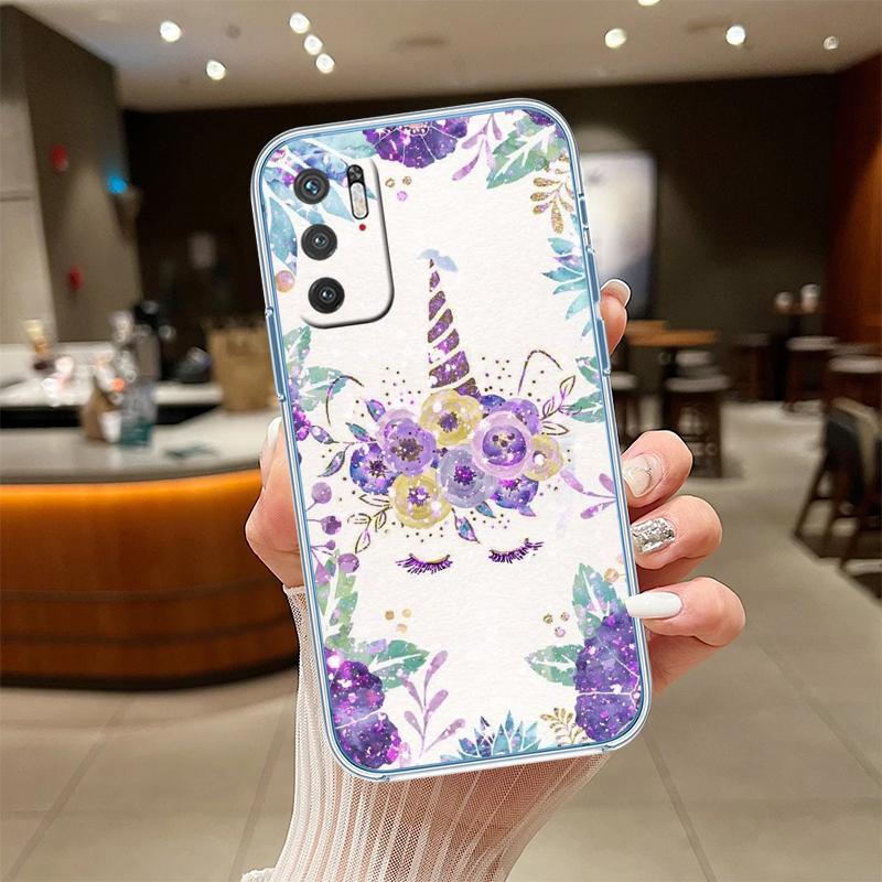 RE17 Cartoon Unicorn Transparent Phone Case for Motorola Moto Edge 20 30 40 50 S30 Fusion Ultra Pro Neo Lite + G200 G23