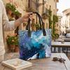  Watercolor Wolf Tote Bag Fashion Large Capacity Casual Shoulder Handbag