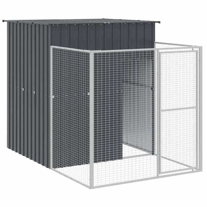 VidaXL Dog Niche with Anthracite Courtyard 165x251x181 Cm, Dog Cage, Dog Shelter, Animal House, Cages 172365