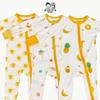 Bamboo Fiber Baby Romper with All-Over Print - Long Sleeve Onesie