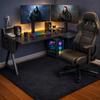 Lakurasu Gaming Chair Mat Floor Scratch 130 X 160 Cm - Soft, Water-Repellent, Protection, Prevention, Soundproof, Black,