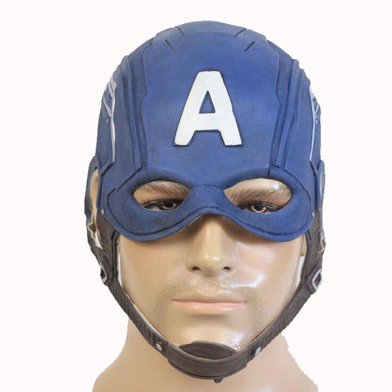 Marvel Avengers Captain America Full Face Movable Latex Mask For Adults