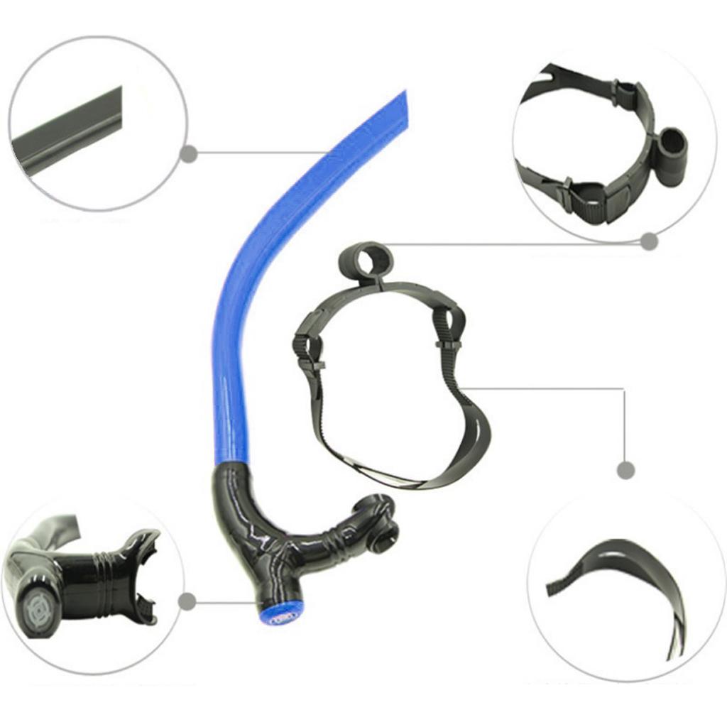 Deluxe Snorkel Swim Stroke Training Mouthpiece Tube Strap