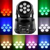 Upgraded 120W 7 LEDs Moving Head Llights RGBW DMX512 Remote Control Stage Lighting DJ Equipment Disco Party Lights Bar