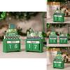 St Patricks Creative Day Wooden Calendar Decoration With Stylish Leaf Motif For Displays Festive