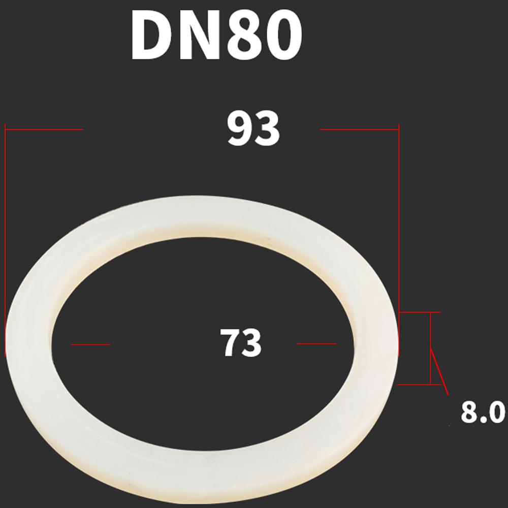 DN15/20/25/32/40-100 Food Grade Sanitary VMQ Slicone Rubber Flat Washer Seal Gasket For Cam Lock Groove Fitting