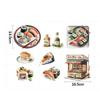 Japanese Food Sushi Sticker 3D Japanese Style Sushi Restaurant Background Wall Decor Window Glass Door Wall Decor Sticker