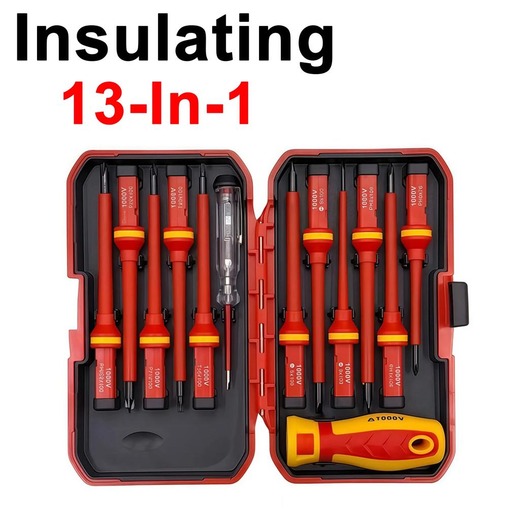 1000V Insulated Electrician Screwdriver Set 13 In 1 Insulated Screwdrivers For Professional Electricians For Automotive Repairs