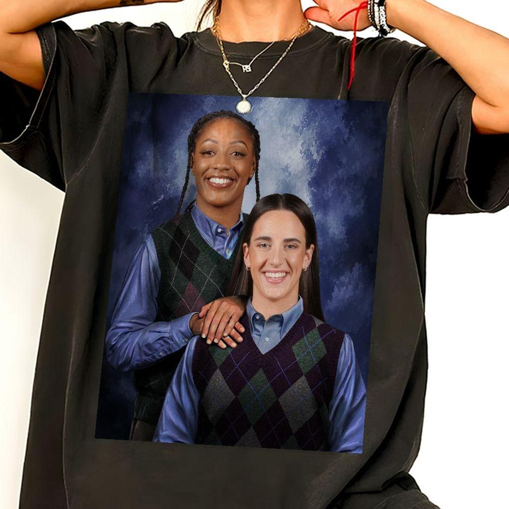 Caitlin Clark Kelsey Mitchell Indidana Women Basketball Funny Step Brother Shirt