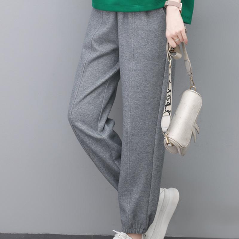 

Mom s 2024 Casual Elastic Waist Sweatpants for Spring & Autumn - Stylish Thin Long Pants for Middle-Aged & Elderly Women M синий