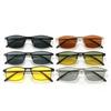 Polarized Metal Sunglasses UV400 Protection Vintage Rectangle Frame Driving Glasses Classic Fashion Eyewear Men Women