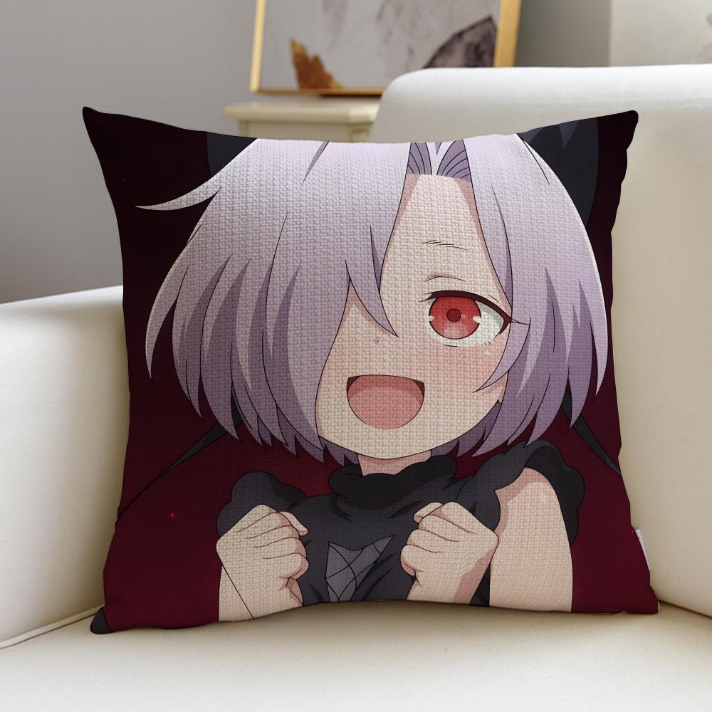 

The Shy Hero and the Assassin Princesses Cushion Cover Breathable linen pillowcase square removable and washable cushion 30X30cm