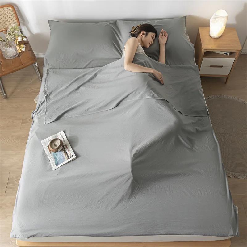 Lightweight Washed Cotton Sleeping Bag Class A Soft Portable Travel Adult Sleeping Bag Travel Hotel Dirty-proof Bed Sheet