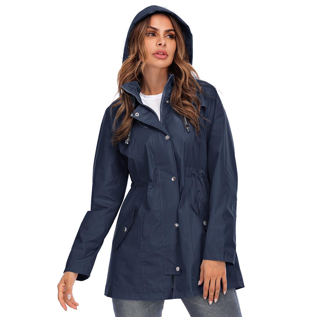Hooded Waterproof Zipper Raincoat Jacket main image 0