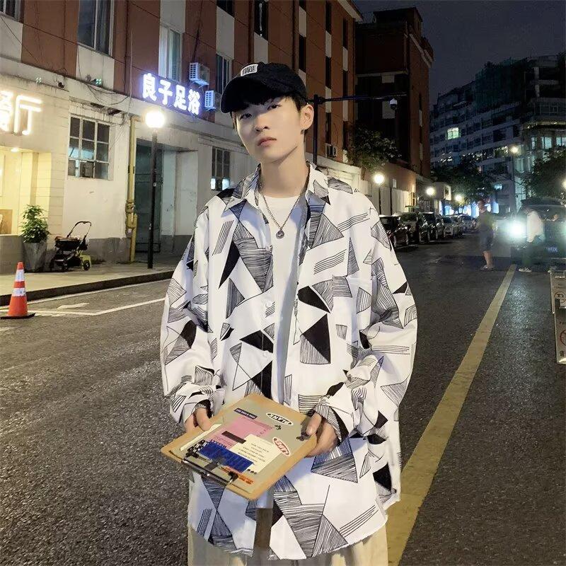 2024 Casual Long Sleeved Shirt Ins Loose Shirt Men'S Summer Trend Versatile Casual Jacket