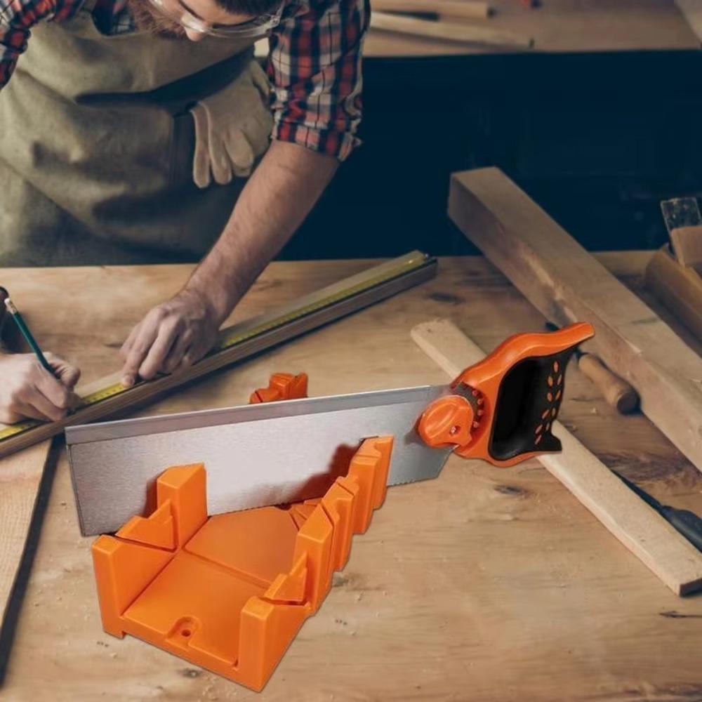 12/14 inch Saw Clamping Box Hand Clamping Diagonal Saw Cabinet Portable Miter Saw Box  Woodworking